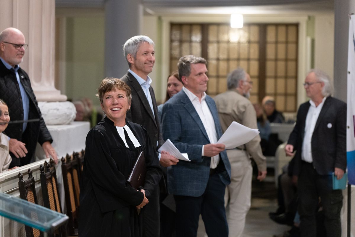 Margot Käßmann beim Friedensgebet in der Leipziger Nikolaikirche, © Andreas Matthes